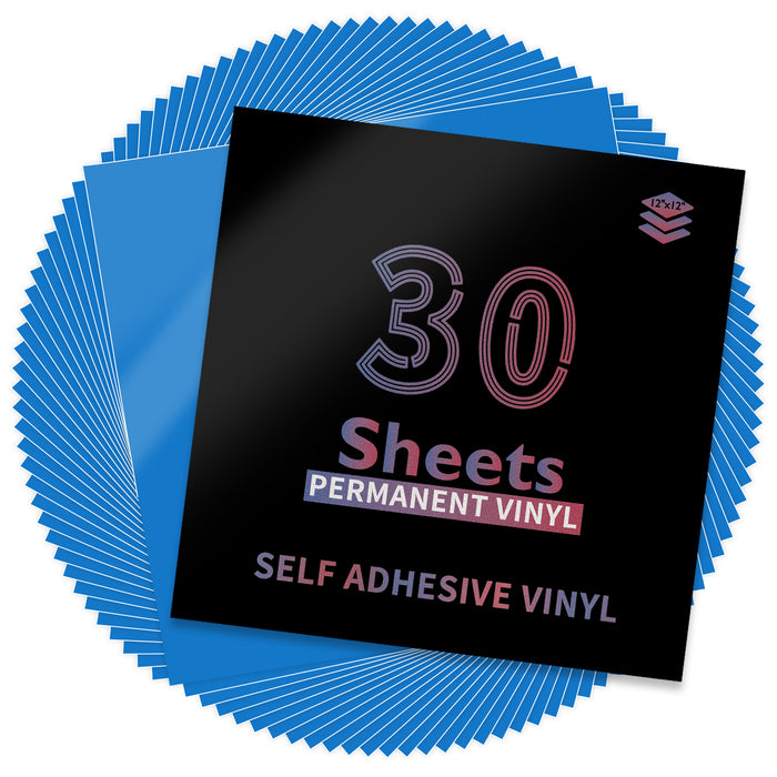 Glossy Adhesive Vinyl Sheets - 12*12, 30packs