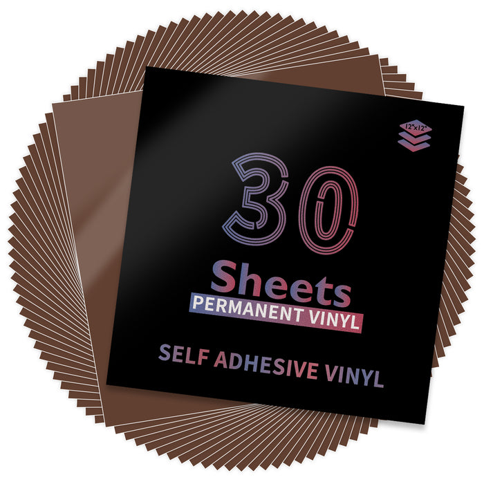 Glossy Adhesive Vinyl Sheets - 12*12, 30packs
