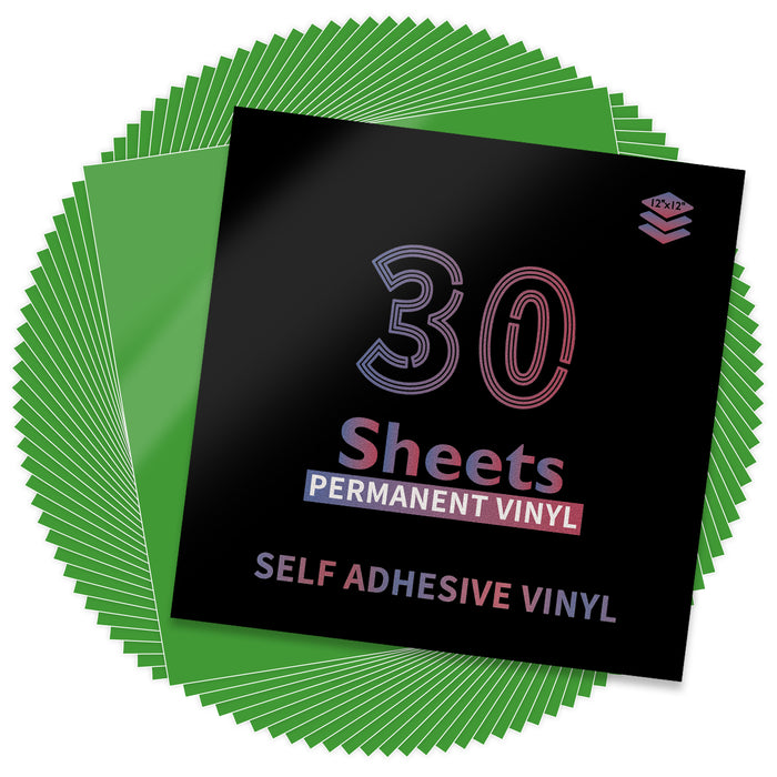 Glossy Adhesive Vinyl Sheets - 12*12, 30packs