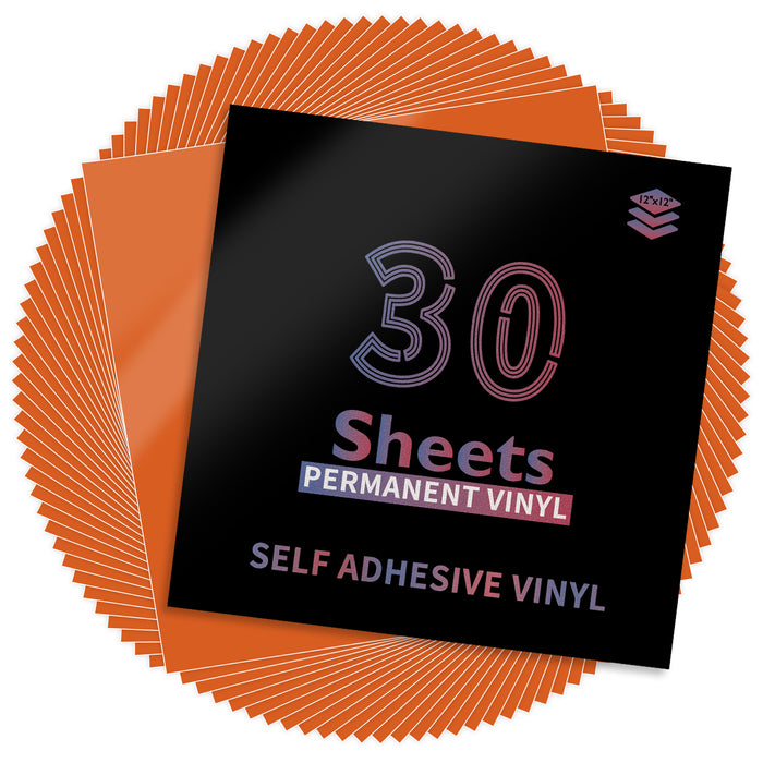 Glossy Adhesive Vinyl Sheets - 12*12, 30packs