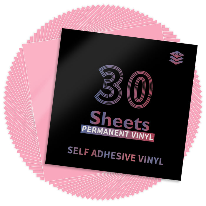 Glossy Adhesive Vinyl Sheets - 12*12, 30packs