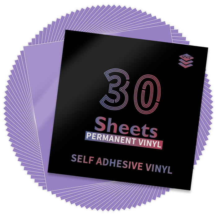 Glossy Adhesive Vinyl Sheets - 12*12, 30packs