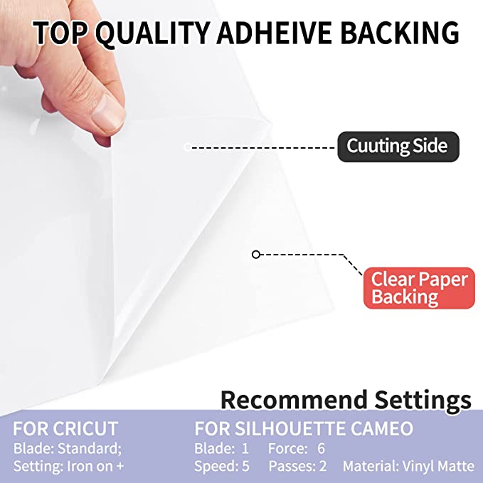 Glossy Adhesive Vinyl Sheets - 12*12, 30packs