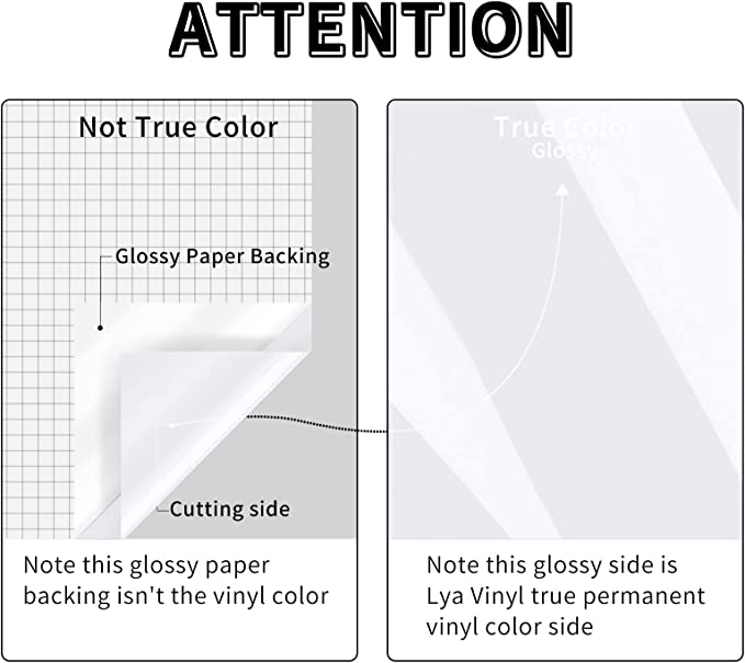 Glossy Adhesive Vinyl Sheets - 12*12, 30packs