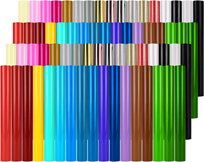 68 pcs Glossy& Matte Adhesive Vinyl Sheets Bundle - 12*12