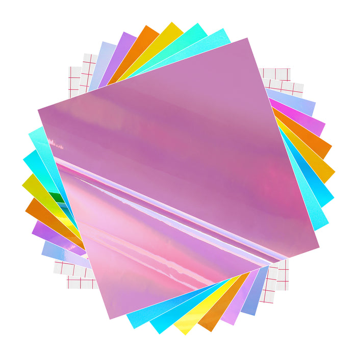 Holographic Adhesive Vinyl Sheets - 12*12, 9packs