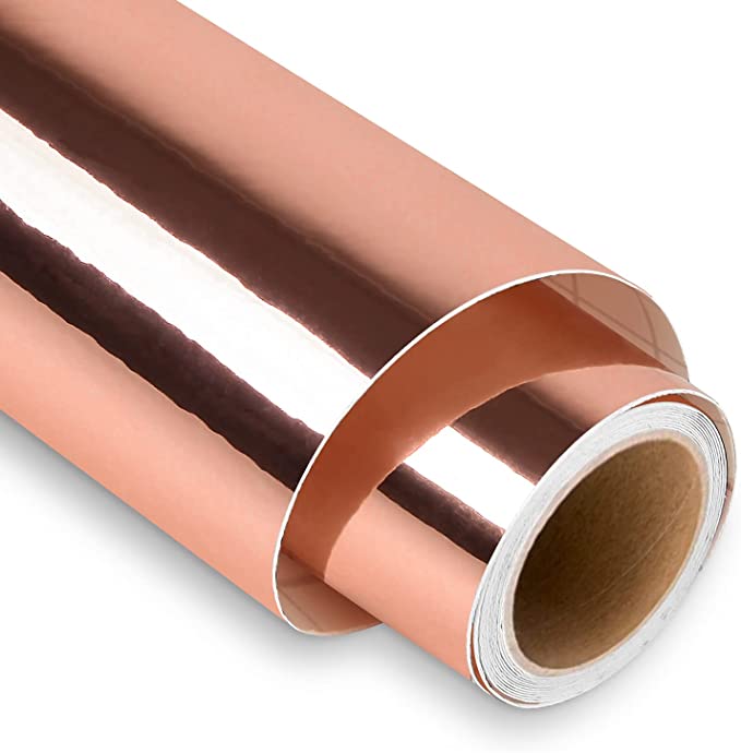 Light Metal Material Vinyl Roll,  Metallic Permanent Adhesive Vinyl  - 12*6 FT