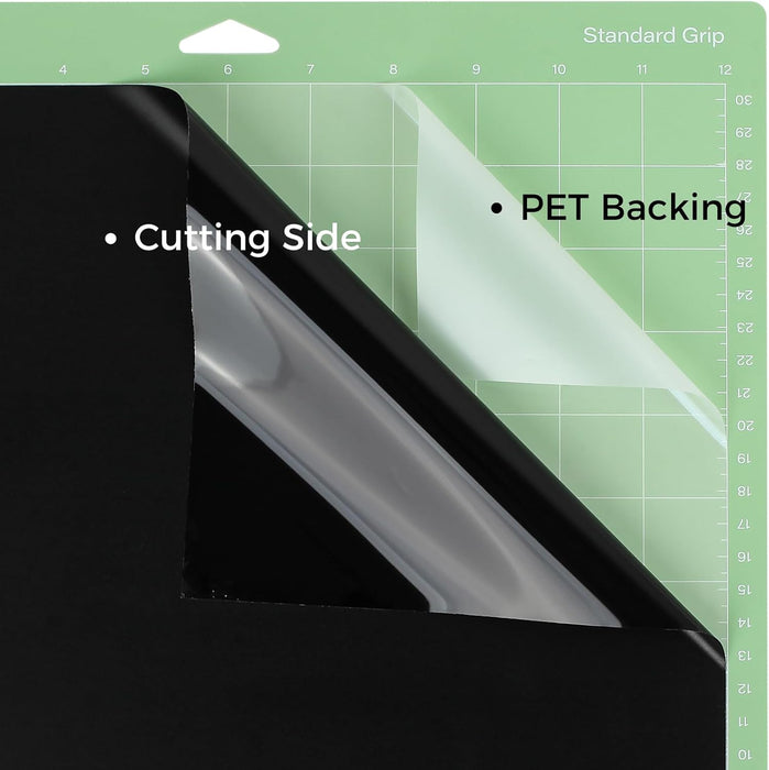 Black / White Permanent Vinyl Rolls, Glossy Self Vinyl, 12" x 8 FT