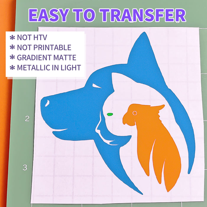 14 pcs, 12" x 12" Glossy Permanent Vinyl Sheets