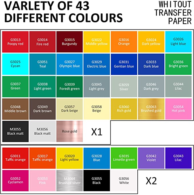 Self Adhesive Vinyl Bundle, Matte & Glossy, 12" x 12", 55pcs