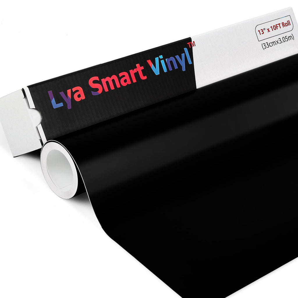 Heat Transfer Vinyl - Lya Vinyl 12 x 10ft Black Iron on Vinyl Roll for  Cricut, Silhouette Cameo, Premium HTV for DIY Clothes, Bags, Shoes and  Other
