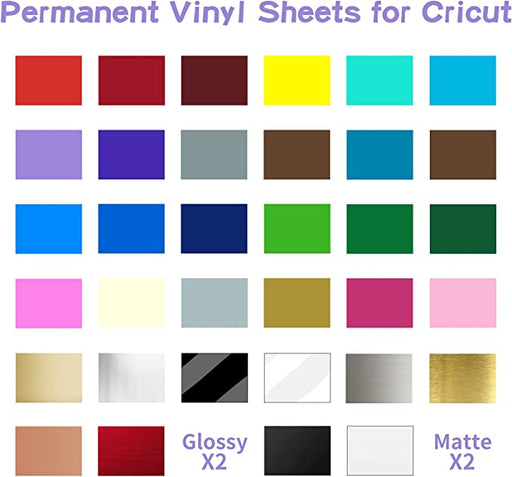 Glossy Permanent Vinyl Rolls - Color Black, Color White - 6fts — Lya Vinyl