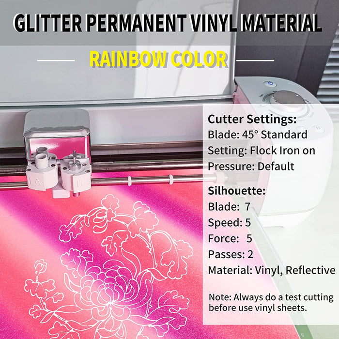 Lya Vinyl Shimmer Adhesive Vinyl Permanent Adhesive Bundle, 12x12 9 Pack  Glitter Adhesive Vinyl Sheets for Mug, Cup, DIY Project, Party Decoration