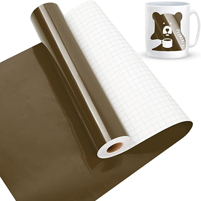 Glossy Permanent Vinyl Rolls in 9 Vibrant Colors - 50fts