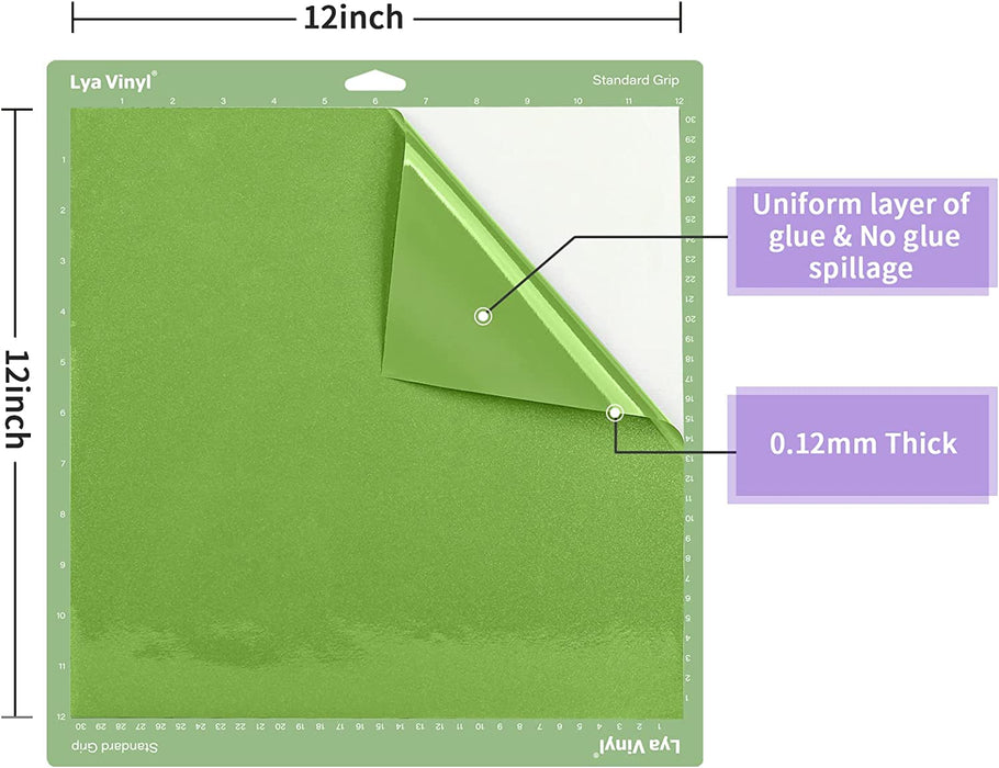 Glossy & Matte Metallic Adhesive Vinyl Sheets - 12*12, 25+5packs