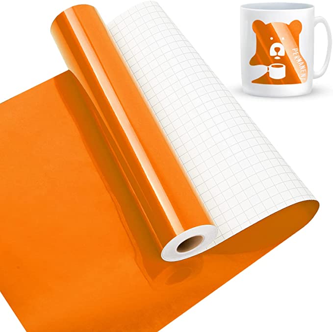 Glossy Permanent Vinyl Rolls in 9 Vibrant Colors - 50fts