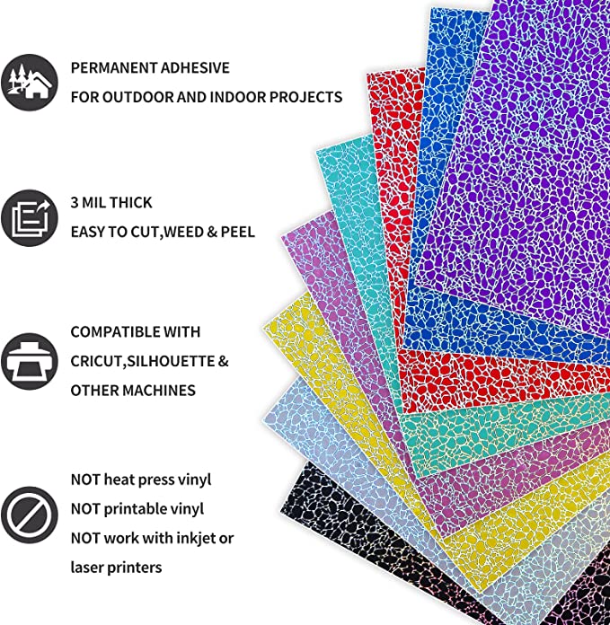 Cobblestone Pattern Adhesive Vinyl Sheets - 12*12, 5packs