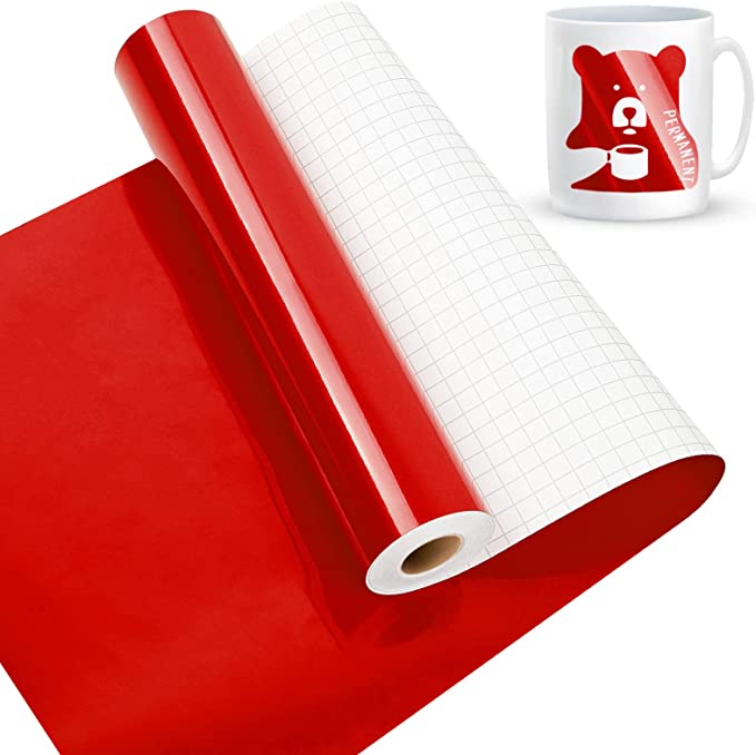Glossy Permanent Vinyl Rolls in 9 Vibrant Colors - 50fts