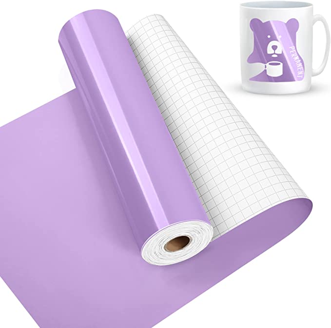 Glossy Permanent Vinyl Rolls in 9 Vibrant Colors - 50fts