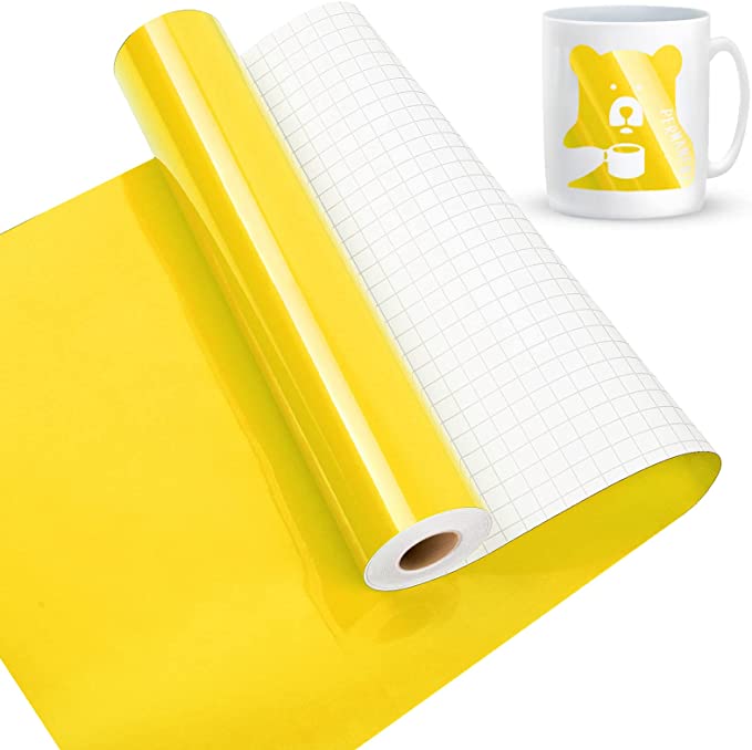 Glossy Permanent Vinyl Rolls in 9 Vibrant Colors - 50fts