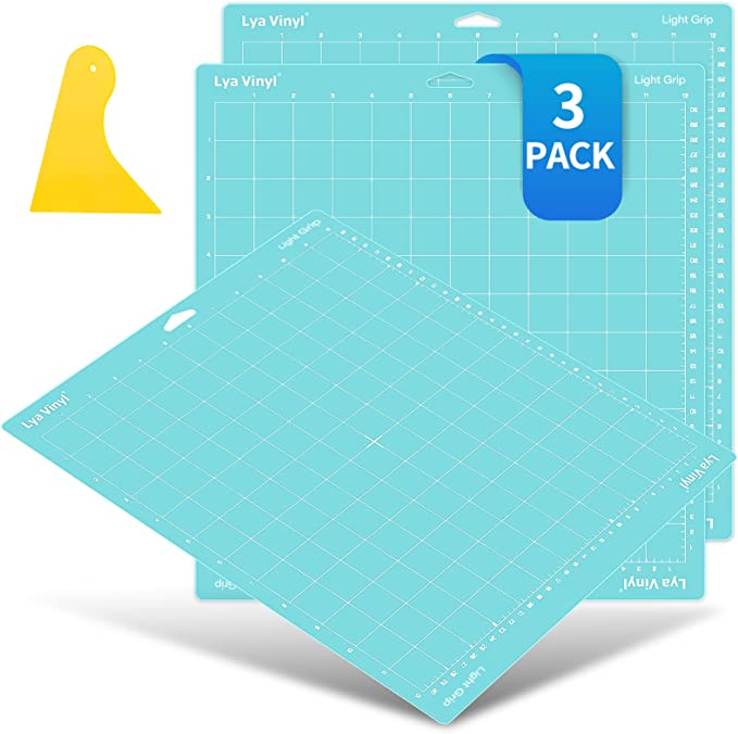 Cutting Mats for Cricut, 3 Mats and scraper, 13"x14"